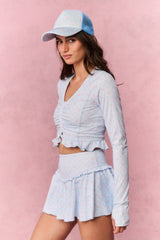 Medway Printed Zip-Up Active Top