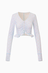 Medway Printed Zip-Up Active Top