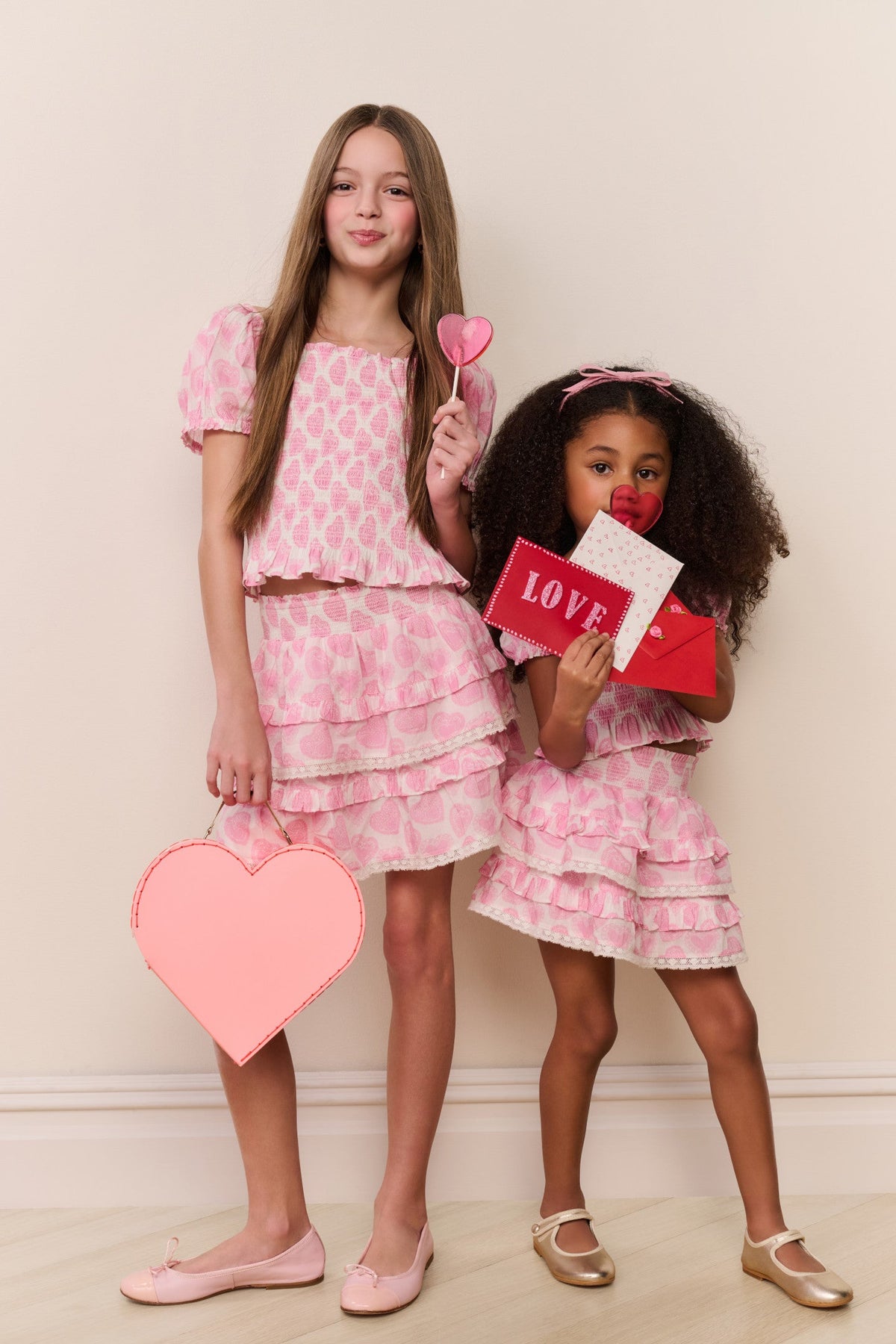 Tween Fabielle Heart Print Top